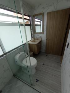 Koupelna v ubytování Hotel Palermo Sincelejo