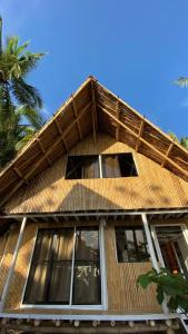 a house with a roof with windows on it at Villa Eliza Ecofarm in Tibiao
