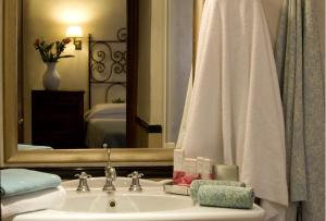 Koupelna v ubytování Hotel Clitunno