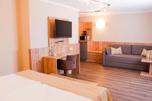 TV a/nebo společenská místnost v ubytování Hotel & Restaurant Zum Reussenstein
