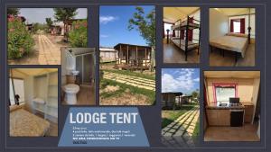 a collage of pictures of a house at Camping Girasole in Girasole