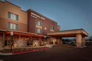 a hotel building with a parking lot in front of it at SpringHill Suites by Marriott Denver Tech Center in Greenwood Village