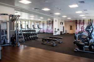 a gym with treadmills and cardio equipment in a room at Courtyard by Marriott Omaha East/Council Bluffs, IA in Council Bluffs