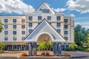 a rendering of a hotel with a building at Fairfield Inn & Suites by Marriott Orlando Lake Buena Vista in Orlando