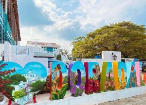 Bazén v ubytování El santorini colombiano cabaña nebo v jeho okolí