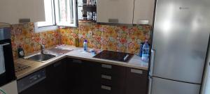 A kitchen or kitchenette at Flora's Boutique Apartment at the heart of Corfu