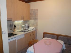 Kuchyň nebo kuchyňský kout v ubytování Pension & Appartement Steinwender