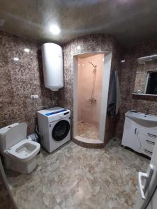 Koupelna v ubytování Guest House Gvidani