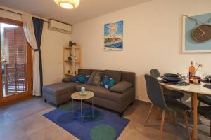 Posezení v ubytování Apartment Blue