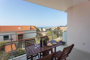 Balkón alebo terasa v ubytovaní Apartments Villa Ankora