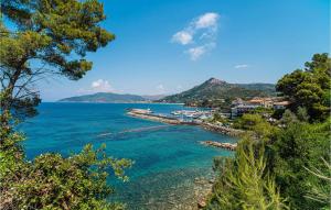 a view of a bay with boats in the water at Amazing Apartment In Agropoli With Wifi in Agropoli
