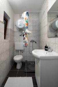 a bathroom with a toilet and a sink at Casa Bella in Karlobag +14 photos