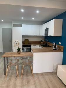 Kuchyňa alebo kuchynka v ubytovaní Appartement Etat neuf La Chantalane -proche centre-ville