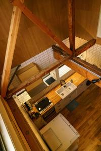an overhead view of a kitchen with a sink at Spacious 80m2 Private House, central Tokyo in Tokyo