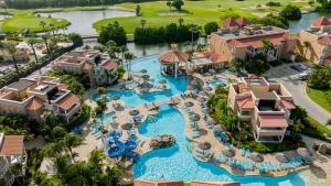 an aerial view of the pool at the resort at Divi Village Condo 31 in Palm-Eagle Beach