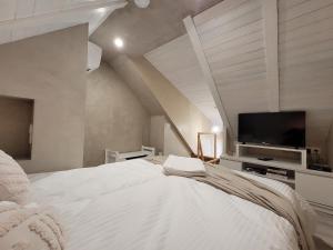 Katil atau katil-katil dalam bilik di Apartament Bright ASD Studio