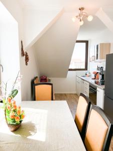 Kuchyň nebo kuchyňský kout v ubytování 568 Plagwitz Apartment Kulturviertel