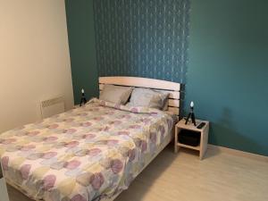 Posteľ alebo postele v izbe v ubytovaní T2 cabine avec terrasse et piscine + 10 fotografií