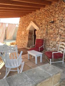 Χώρος καθιστικού στο Trullo Totoli Gallipoli Salento