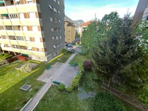 an aerial view of a courtyard in a building at Sweet Home in Bolzano