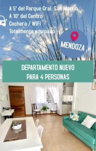póster de un apartamento de alquiler en una sala de estar en Hermoso Departamento en Mendoza en Mendoza