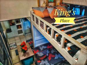 an overhead view of a bunk bed in a room at Studio type Good for 2 Near Megamall in Manila