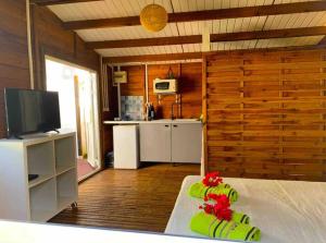 Kuchyň nebo kuchyňský kout v ubytování Bungalow Ti Kako
