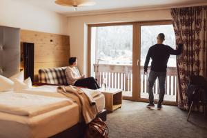 Letto o letti in una camera di Hotel Weisseespitze
