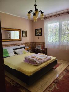 Postel nebo postele na pokoji v ubytování Kaza apartment