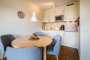 Kuchyň nebo kuchyňský kout v ubytování Haus Nordseeblick Wohnung 32
