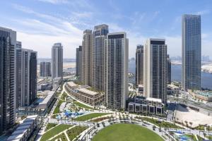 an aerial view of a city with tall buildings at Harbour Gate 1 - 2BR Apartment - Allsopp&Allsopp in Dubai