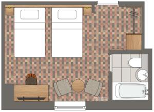 a floor plan of a room with at JR-East Hotel Mets Koenji in Tokyo