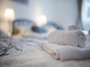 Posteľ alebo postele v izbe v ubytovaní Holiday&wellness house Grofica