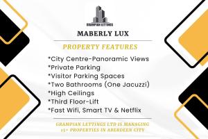亞伯丁市的住宿－Maberly Lux - Grampian Lettings Ltd，黄色图标的化妆包的传单