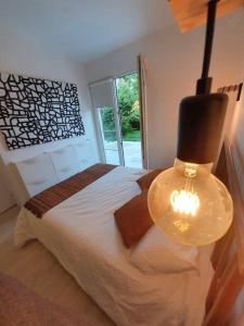 Postel nebo postele na pokoji v ubytování Casinha de Campo a 40 minutos de Lisboa