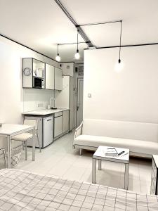 Kuchyň nebo kuchyňský kout v ubytování 2D Apartment