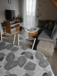 TV a/nebo společenská místnost v ubytování Dorina Apartman