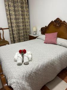 Säng eller sängar i ett rum på Casa D Mis Dos Gitanillas