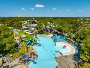 an aerial view of a water park at Bellas Beach House in Panama City Beach