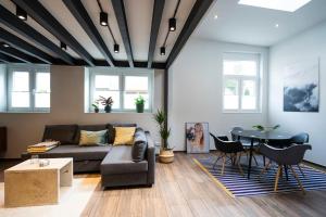 Area soggiorno di Apartment in Weinstadt-Schnait