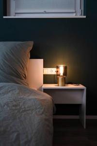 Letto o letti in una camera di Apartment in Weinstadt-Schnait
