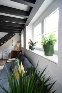 Area soggiorno di Apartment in Weinstadt-Schnait