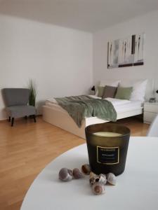 Postel nebo postele na pokoji v ubytování Central Alpha Apartment 7min to the city centar