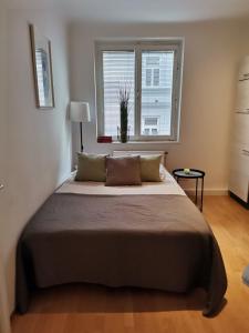 Postel nebo postele na pokoji v ubytování Central Alpha Apartment 7min to the city centar