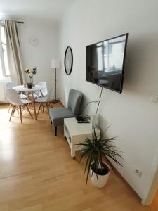TV a/nebo společenská místnost v ubytování Central Alpha Apartment 7min to the city centar