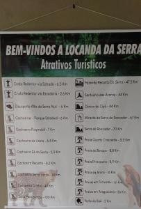 a sign for a la veronicazazazaza antidepressivesuticuticutic at LOCANDA DA SERRA - Aptos Mobiliados por Temporada in Barra do Garças