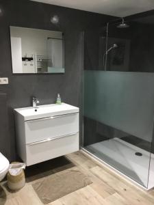 Koupelna v ubytování Gite Ressource 'Toit'