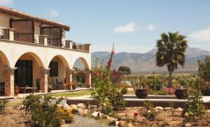 a house with a garden in front of it at La Villa del Valle in Valle de Guadalupe