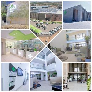 ウィントフークにあるNAMIB Suite - Luxury Apartment near Grove Mall & Hospital Airbnbの建物絵図のコラージュ