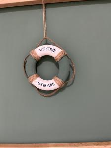 a life preserver hanging on a wall at IL COVO DEL PESCATORE in Pozzuoli